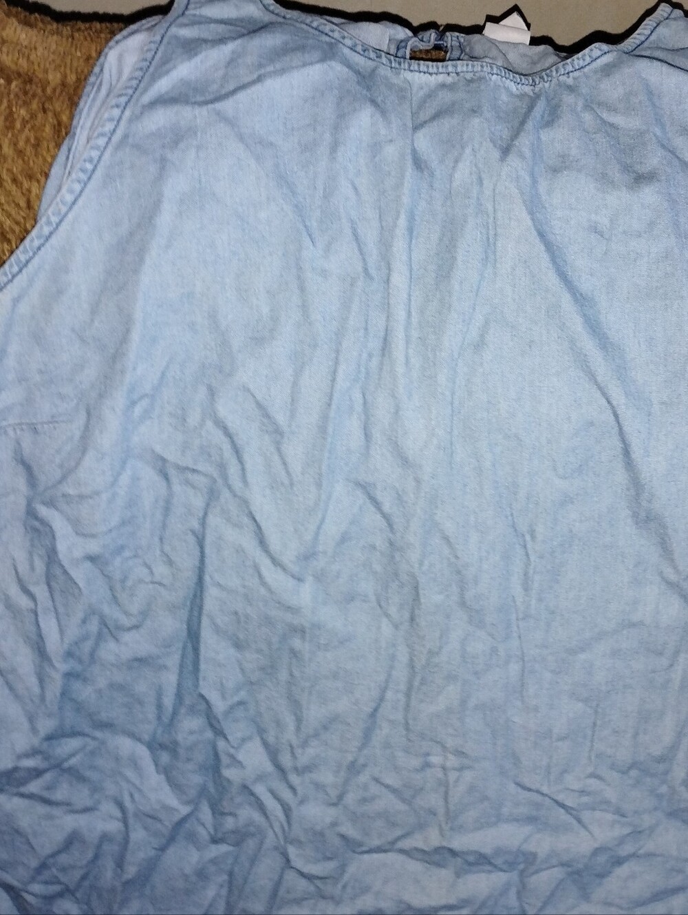 Old Navy Light Blue Denim-Style Top